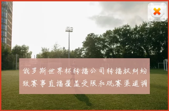 俄罗斯世界杯转播公司转播权纠纷致赛事直播覆盖受限和观赛渠道调整